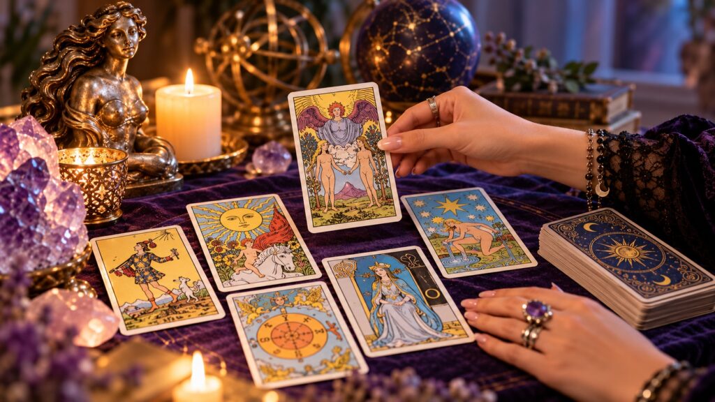 Lettura dei Tarocchi con Venus Cartomanzia: carte degli Arcani Maggiori, simboli esoterici e consulti Cartomanti di Venere.